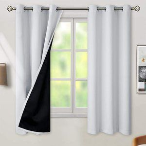 Thermal Insulated 100% Blackout Curtains,  2 panel